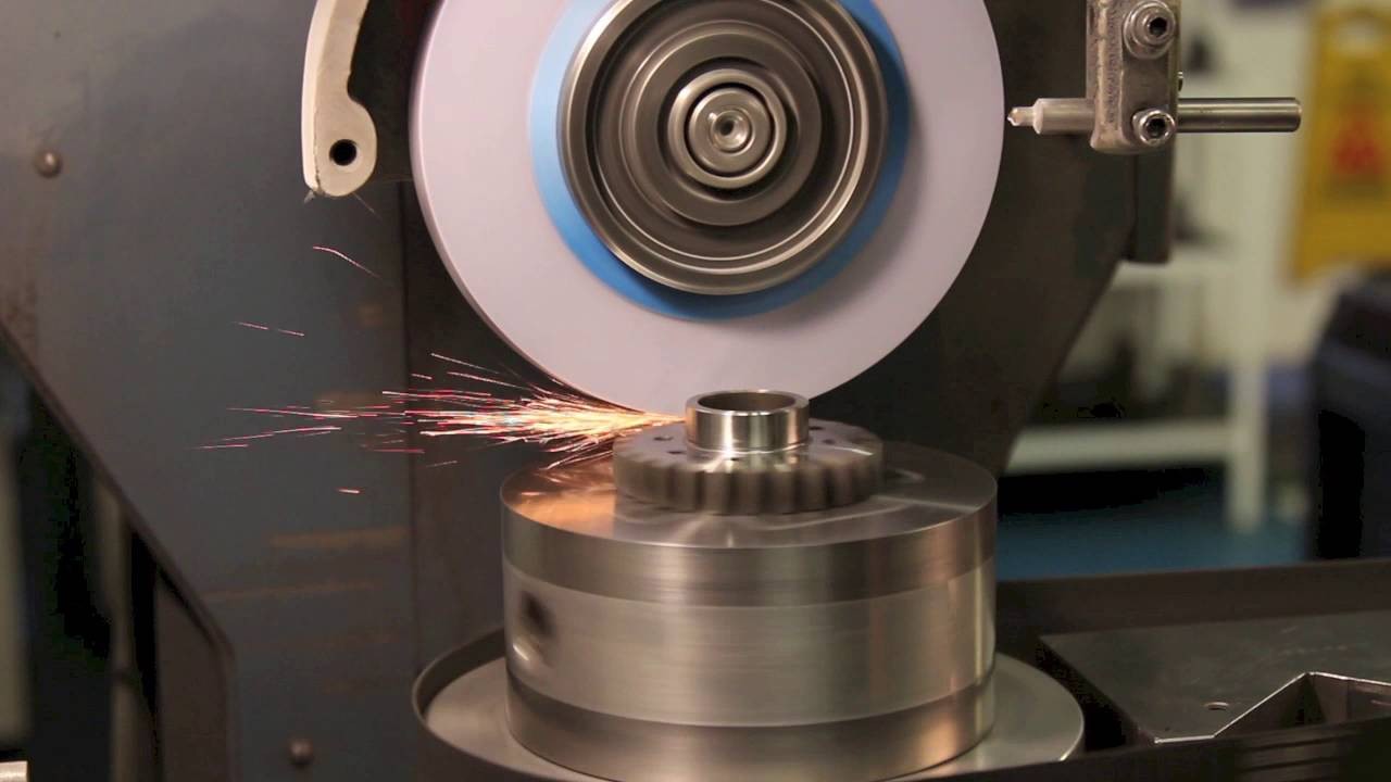 The majority of plate parts are processed using a flat grinder.